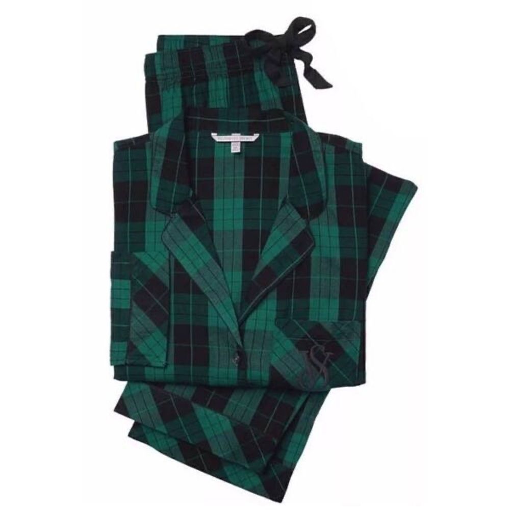 Victorias Secret Flannel pajama set top M pants Xl